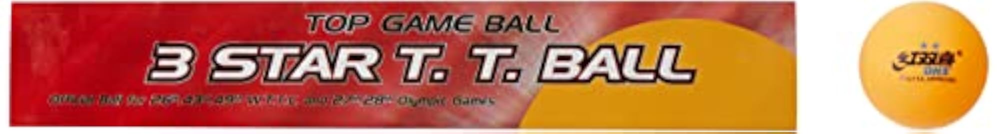 40mm 3-Star Orange Table Tennis Balls, 6 Pcs Box