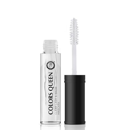 Colors Queen Clear Lash & Brow Mascara – 7ml | Waterproof & Long Lasting Clear Eye Brow Enhancer, Eye Brow Set Gel & Shaper, Transparent Mascara for Women Enriched with Vitamin E
