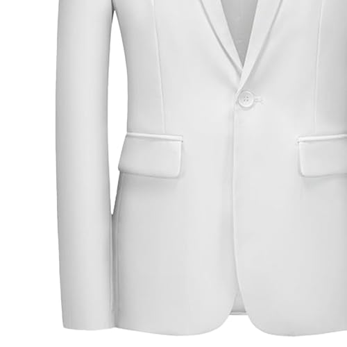 Men's Slim Fit One Button Business Casual Blazer Solid Color Suit Jacket One Button Formal Casual Sport Coat3