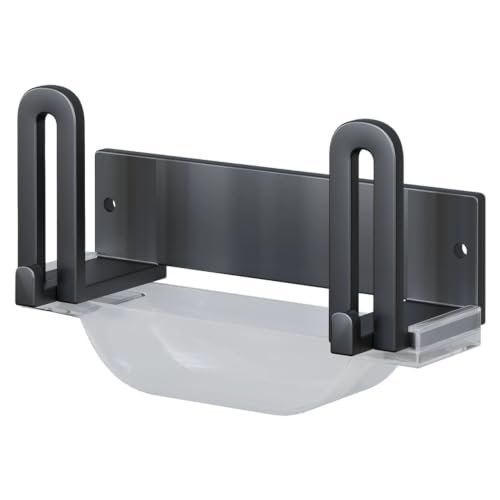Estante para enrutador, Montaje en Pared para enrutador sin perforación, Estante de Acero al Carbono, Soporte de Pared con Organizador de Cables, Negro
