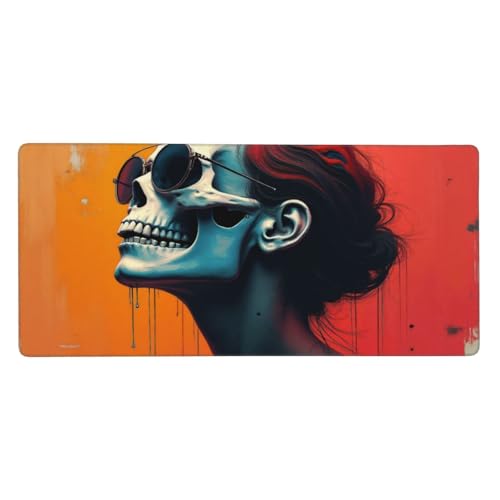 Tapis de souris de jeu à bords cousus et base caoutchouc