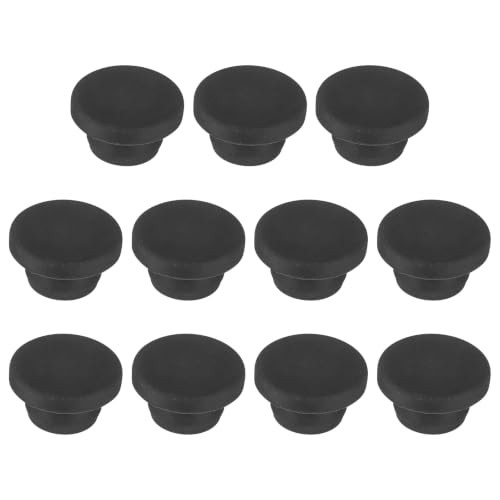 Image of MECCANIXITY 11pcs T-Shaped Silicone Plugs 18mm 23 /32 Inch Dia Snap in Plug Hole Seal Cover Round Rubber Stopper for 17.5-18mm Holes Kitchen Rubber Bulkheads Waterproof Sealing, Black