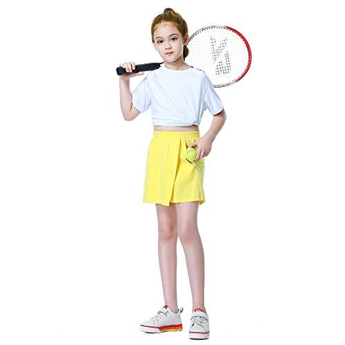 Alaviking A2106G-21 Girls Athletic Skirt Cotton Active Tennis Skort Running Workout Skort Skirts Size 3-12 Years thumb #2