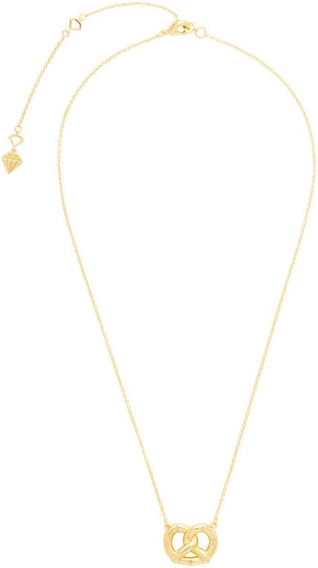 Wanderlust + Co Pretzel Necklace 14K Gold/Rhodium Plated Hypoallergenic Jewelry