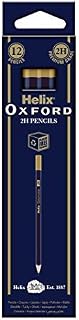 Helix Oxford 2B Grade Graphite Pencils with Eraser Tip (Pack of 12) with Plastic Free Packaging, 857201