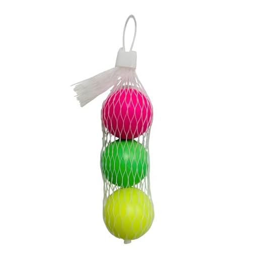 Bälle für Schläger Strand Set 3 Bälle Beach Tennis Schläger Strand Squash Ball Ersatz 3 Stück für bunte Schläger Sommer Ersatz für Schläger Garten Padel Kinder Erwachsene (.)