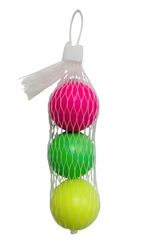 Palline per Racchettoni Spiaggia Set 3 Palline Beach Tennis Racchette Spiaggia Squash Pallina Ricambio 3 Pezzi per Racchettoni Colorate Ricambio Estate per Racchette Giardino Padel Bambini Adulti