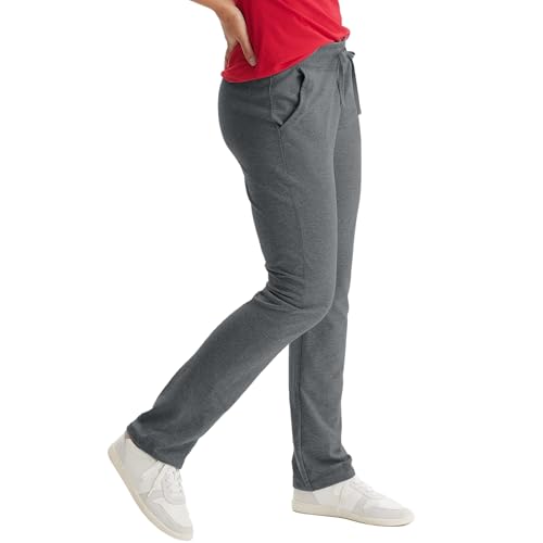 Image of Hanes Women's French Terry Pants, Pocket Lounge Pants for Women, Lighter-Than-Fleece Loungewear, 31 inch