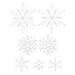 Martha Stewart 30068370 Die Cut Vellum Snowflakes Holiday Décor, White
