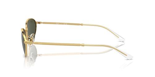 Ray-Ban RB3734 Oval Sunglasses, Gold/Green, 56 mm
