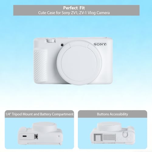 Funda para cámara Sony ZV1 silicona blanca miniatura 5