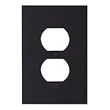 Electrical SWITCH HITS Outlet Wall Plate 1 Duplex | Single Outlet Cover Receptacle Plug Face Plate | Decorative Vermont Slate Charcoal - Natural Earth Tone | 1 Gang, 3.25