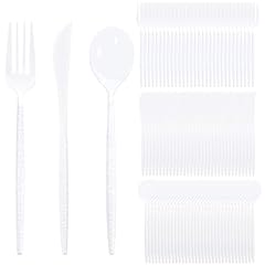 360pcs White Silverware Disposable