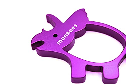 Acecamp Munkees Triceratops Dinosaur Bottle Opener Keychain, Small Pocket-Sized Bottlecap & Wine Openers, Mini Paleontology 3-Horned Keyrings, Key Chain Opens Beer, Cans, Caps & More #TOP4