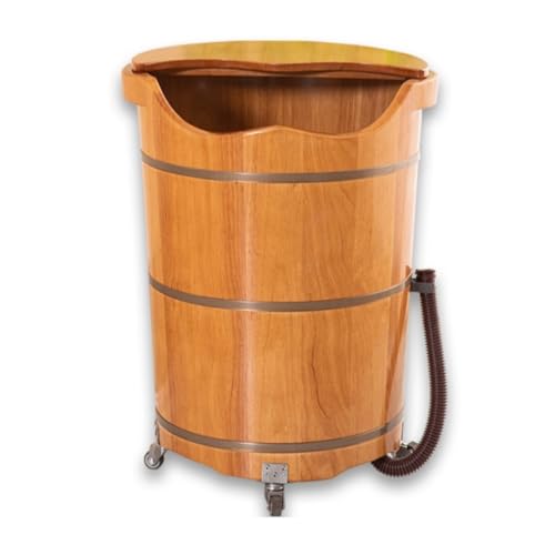 Spa de pies de madera con tapa, H19.7 in