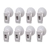 Gissroys 4/8 Pezzi Ventosa Clip Bianco Tenda Da Doccia Impermeabile Tazze Multifunzionale Per Bagno Portabicchieri Morsetto