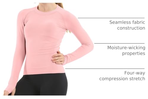 Image of MathCat Seamless Long Sleeve Workout Tops for Women