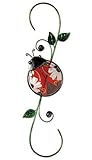 Sunset Vista Designs Metal and Glass Decorative Ladybug Hook, 18