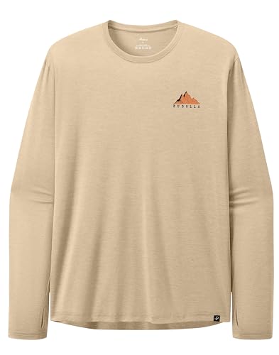 Pudolla Men's UPF 50+ Long Sleeve Sun Shirts Hiking Shirt(Khaki Large) — view 6