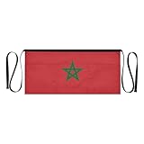 WDdZzyy Kellnerschürze mit marokkanischer Flagge, mit 3 Taschen, wasserdicht, 30,5 cm, Rot