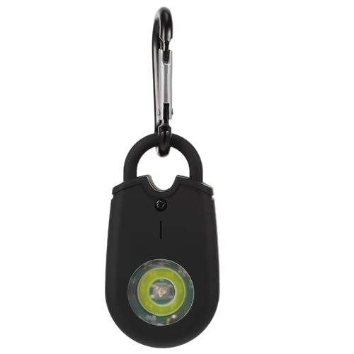 YOSADIER Personal Safety Alarm for Women with Loud Sound and LED Light Compact Emergency Security Device for Night Running Hiking Traveling Lightweight and Portable Black Alarm