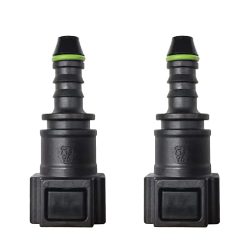 Tuxihapp 2PCS Plastic Fuel Line Quick Connector - Bundy Female 5/16" Tube to Male 3/8" Barb Fuel Hose Adapter Connector, Straight Fuel Line Connectors Quick Plugs for Most Cars (5/16" to 3/8")