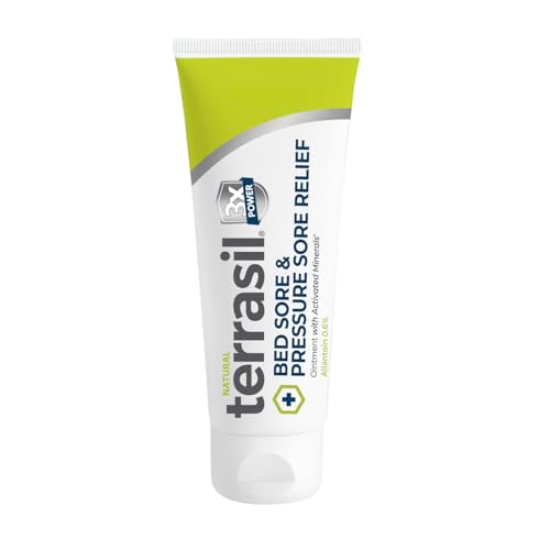 terrasil Bed Sores Treatment Cream & Pressure Sores Cream – Natural Ingredients for Healing of Bedsores, Ulcers & Wounds, Fast Soothing Relief (1.5 oz) – Packaging May Vary