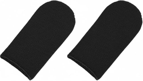 Mobile Finger Sleeve Covers for Smooth Touchscreen Control | Anti-Slip, Breathable Thumb & Finger Sleeves for All Smartphones (Black.)