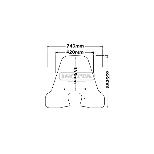Parabrezza Isotta CLS4187 Con Attacchi A/761 Per Medley 125,150 2016-2020