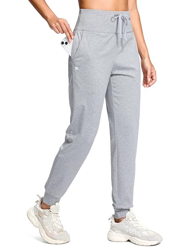 Image of G Gradual Women's Fleece Lined Joggers with Zipper Pocket Water Resistant Running Hiking Pants Winter Warm Thermal Sweatpants