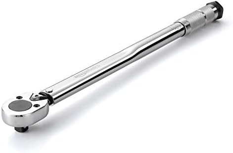 Amazon Basics 1/2-Inch Drive Click Heavy-Duty Torque Wrench - 25-250 foot-lb, 33.9-338.9 Nm