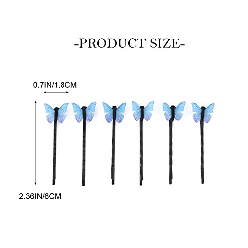 Bartosi HB-058 Butterfly Hair Clips Blue Butterfly Hair Pin Bride Wedding Decorative Bobby Pins Bridal Hair Pieces Hair Accessories thumb #3