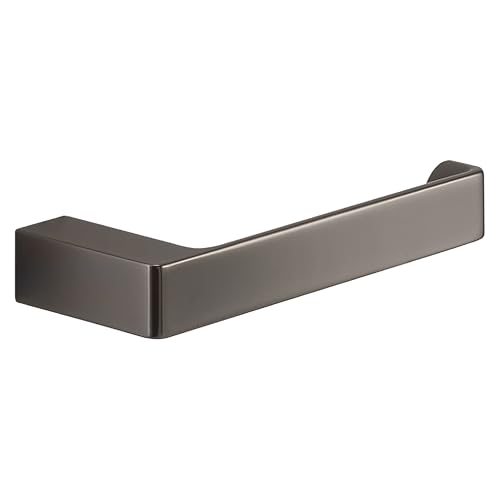 Gedy PIRENEI Toilettenpapierhalter für Badezimmer, Gun Metall, Messing, PVD-Behandlung, 16,6 x 6,6 x 2,6 cm
