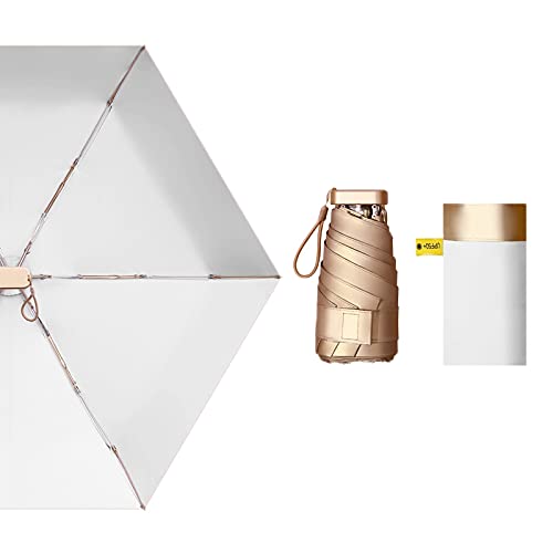 Nrpfell Sombrilla Muy PequeñA Paraguas Sombrilla Plegable ProteccióN Solar y ProteccióN Ultravioleta Parasol de Bolsillo 4 Cover