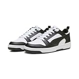PUMA Rebound V6 Low Unisex Doros?y, Puma Bia?y, czarny, bia?y, 44 EU