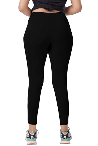 Image of Nexsus Appparels Stretchable Gym Pants for Workout : The Ultimate Yoga Pants | Gym Wear for Woman | Gym Tights for Women with Side Pockets | Available in Plus Size's