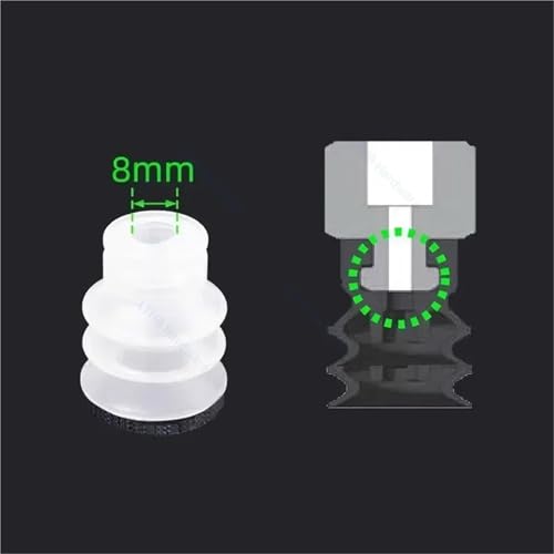 Ventosa neumática al vacío para evitar caídas en robot manipulador con boquilla de 8 mm 4