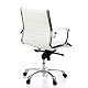 hjh OFFICE 660512 Profi Chefsessel Parma 10 Leder Weiß/Chrom moderner Bürostuhl, mittelhohe Rückenlehne