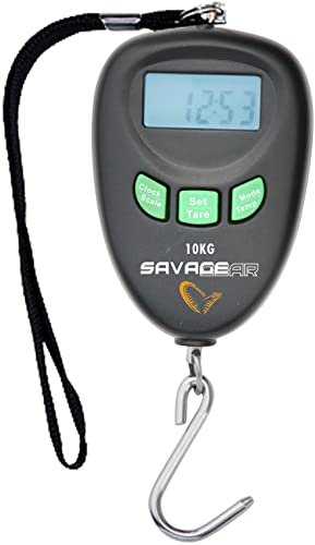 Savage Gear Digital Fischwaage bis 10kg, Angelwaage, Waage, Digitalwaage, Waage zum Fische wiegen