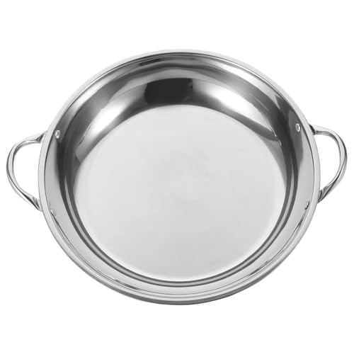 Wok de acero inoxidable con doble asa, pequeño para camping miniatura 1