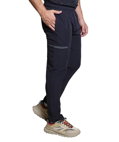 Image of Track Pant for Men - Polycotton Joggers, Gym Pants & Lowers for Men with Adjustable Waist, Moisture-Wicking Fabric & Pockets - Cargo & Ideal Sports Pajamas for Workout & Casual Wear