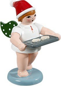 Ange de Noël en bois de 6 cm avec plaque de cuisson pour décoration de fête