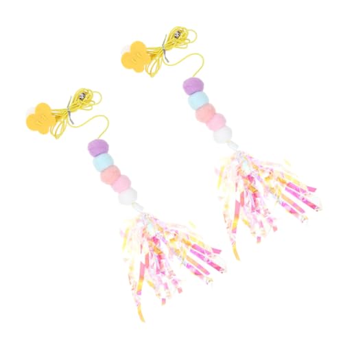 Homoyoyo 2 Stück Einstellbares Katzenspielzeug zum Aufhängen mit Raschelpapier Elastisches Hängespielzeug für Katzen zur Selbstbeschäftigung und...