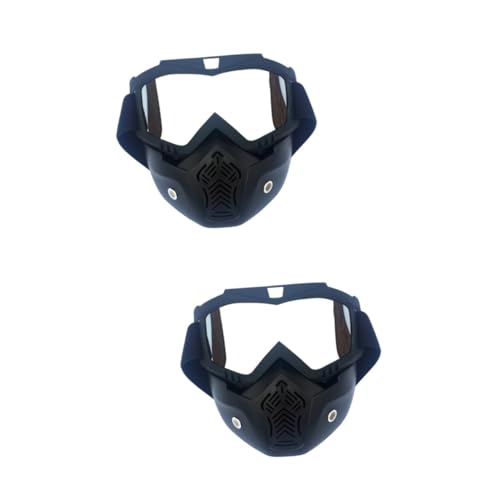 Lunettes de snowboard anti éblouissement UV400 verres amovibles en PC lot de 2