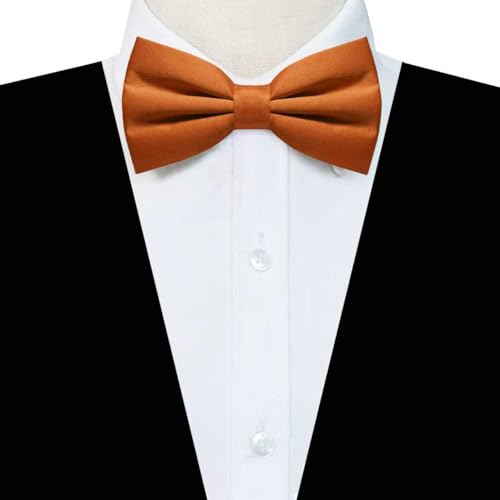 Image of JEMYGINS Solid Color Pre-tied Bow Tie Adjustable Bowtie for Men