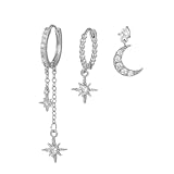 MLPKOI 6 Pares Pendientes Mujer Plata, Piercing Oreja, Pendientes Pequeños, Aretes de Mujer Múltiples Piercings, Ppendientes Plata para Mujeres y Niñas