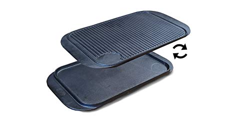 osoltus BBQ Gasgrill Grillplatte Gusseisen Steakpfanne 49x 26cm