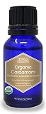Zongle USDA Certified Organic Cardamom Oil, Safe to Ingest, Elettaria Cardamomum, 15 ML