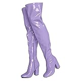 AOSPHIRAYLIAN Fashion Chunky Heel Over The Knee Boots Sexy Round Toe Thigh High Boots for Women