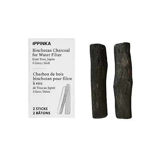 Binchotan Charcoal from TOSA Japan - Water Purifying Sticks for Great-Tasting Water 2 Sticks - Each Stick Filters up to 3 Liters of Water